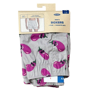 Mens Eggplants With Sunglasses Boxer Shorts - Size Small - Old Navy - NWT